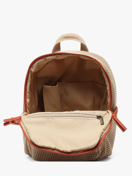 Backpack Le voyage en panier Beige resille PM957 other view 2