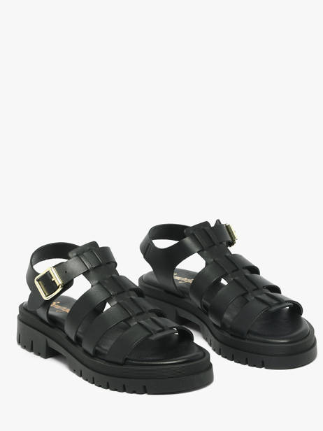 Sandals In Leather Semerdjian Black women DELIA other view 1
