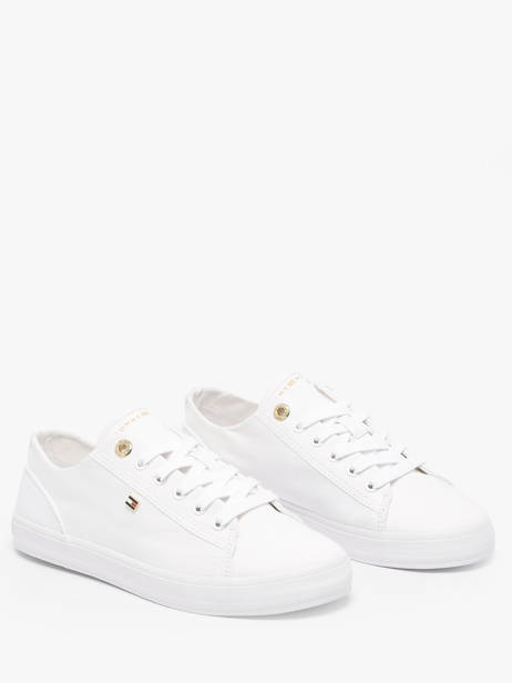 Sneakers In Leather Tommy hilfiger White women 9170YBS other view 1