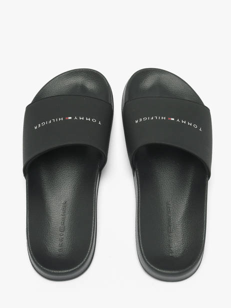 Flip Flops In Leather Tommy hilfiger Black men 5799BDS other view 3
