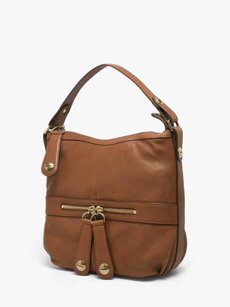 Leather Nomade Shoulder Bag Gerard darel Brown midday B402 other view 1