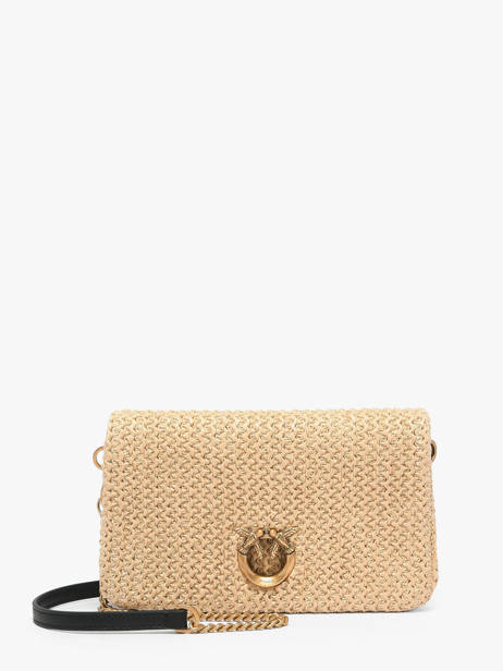 Shoulder Bag Love Bag Soft Raphia Pinko Beige love bag soft 6023A391