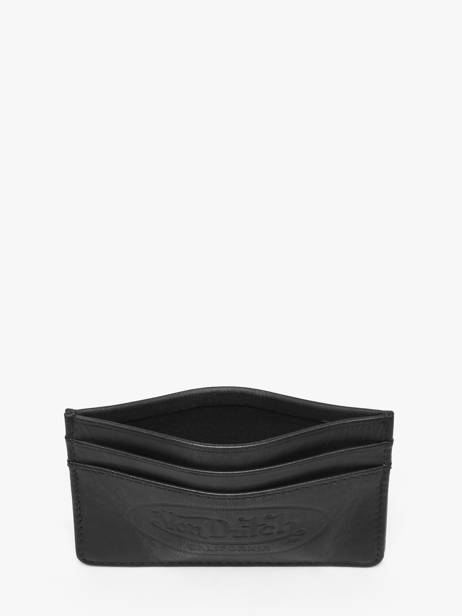 Card Holder Leather Von dutch Black wallets OBAS other view 1
