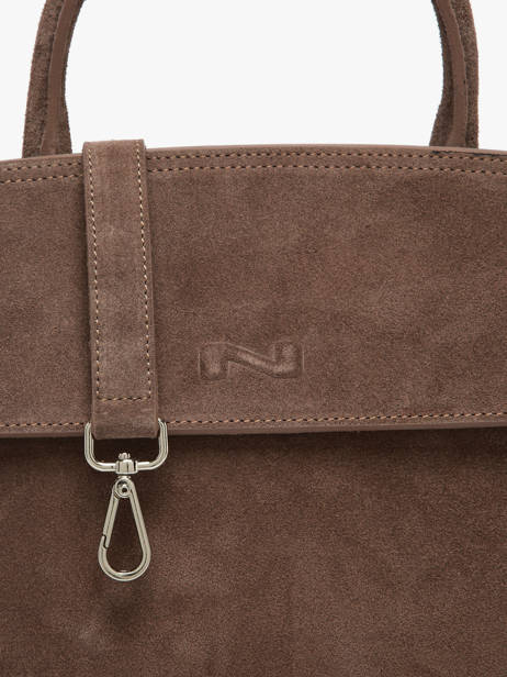 Suede Leather Clarita Crossbody Bag Nathan baume Brown nathan 18S other view 3