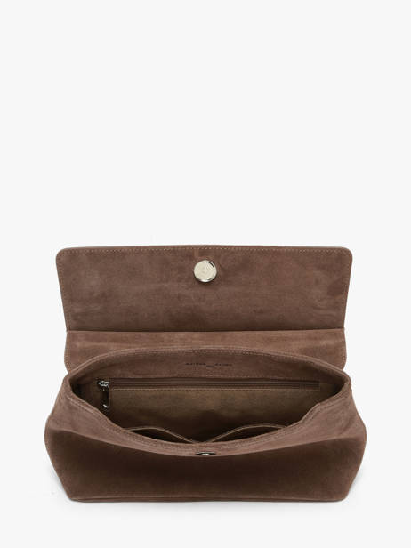 Suede Leather Clarita Crossbody Bag Nathan baume Brown nathan 18S other view 4