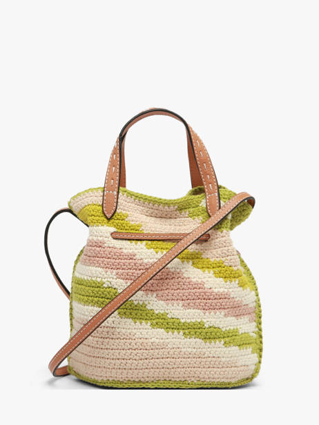 Small Bucket Bag Lancel Plage Crocheted Lancel Green summer capsule A14004 other view 5