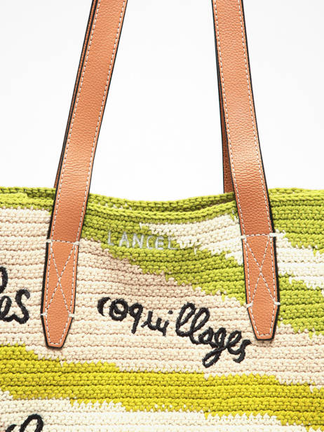Tote Bag Lancel Plage Crocheted Lancel Green summer capsule A14005 other view 3