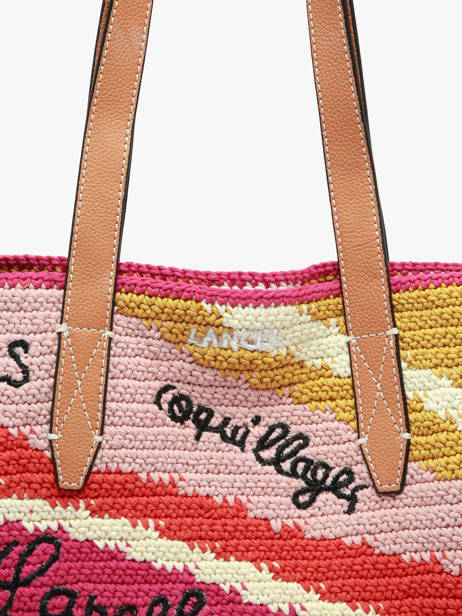 Tote Bag Lancel Plage Crocheted Lancel Multicolor summer capsule A14005 other view 3