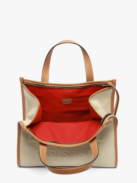 Medium Jour Satchel Canvas And Leather Lancel Beige jour A14027 other view 3