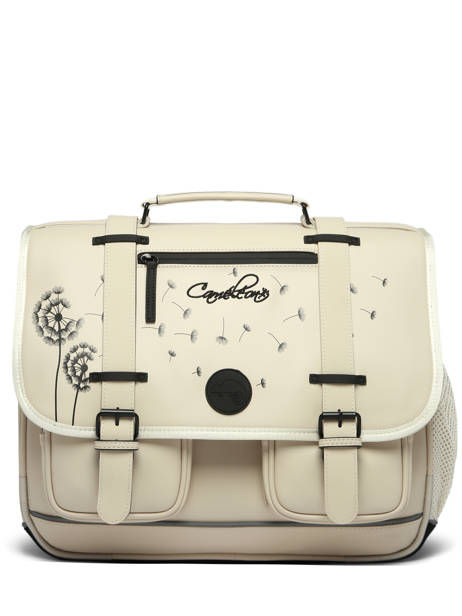3-compartment Satchel Cameleon Beige vintage north CA41 other view 7