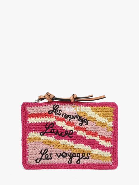 Pouch Lancel Plage Crocheted Lancel Multicolor summer capsule A14002