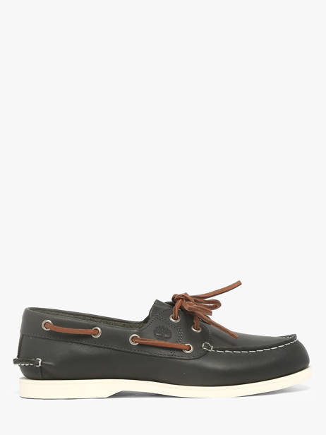 Boat Shoes In Leather Timberland Green accessoires 2Q9XEP81
