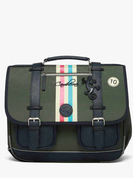 Satchel 3 Compartments Cameleon Green vintage urban CA41
