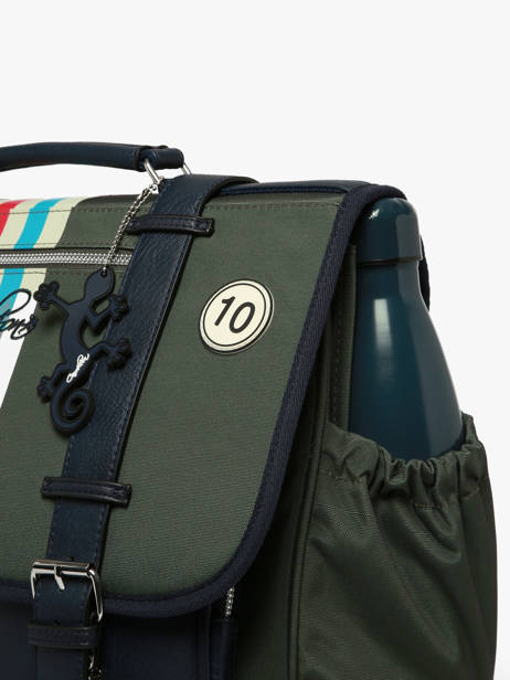 Satchel 3 Compartments Cameleon Green vintage urban CA41 other view 6