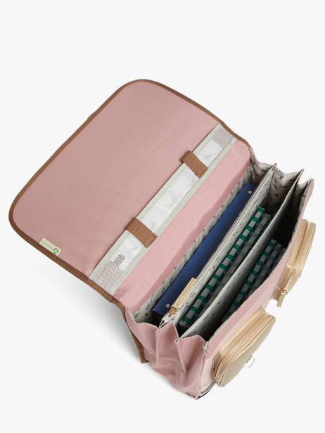 Satchel For Kids 3 Compartments Cameleon Pink vintage fantasy CA41 other view 4