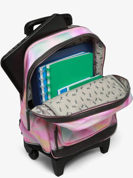 2-compartment Wheeled Schoolbag Cameleon Pink vintage fantasy SR40 other view 4
