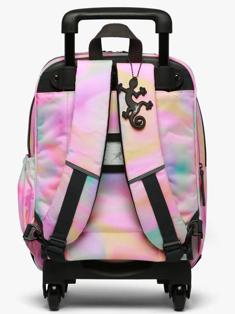 2-compartment Wheeled Schoolbag Cameleon Pink vintage fantasy SR40 other view 5