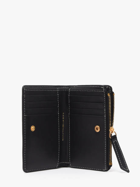 Portefeuille Cuir Tommy hilfiger Noir th script AW18490 vue secondaire 1
