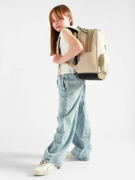 2-compartment Backpack Cameleon Beige vintage fantasy SO40 other view 1