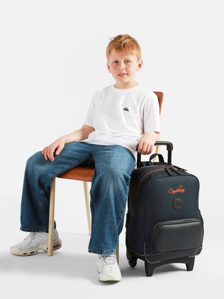 2-compartment Wheeled Schoolbag Cameleon Orange vintage urban SR40 other view 2