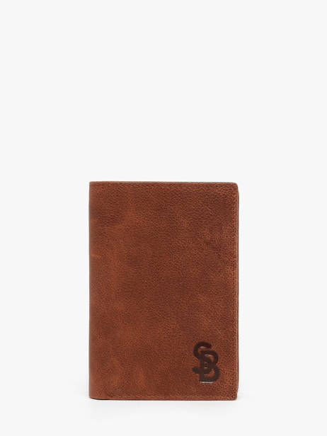 Wallet Leather Serge blanco Brown brooklyn BRO21019