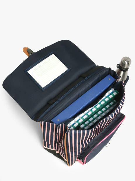 2-compartment Satchel Tann's Blue armor lux 38175 other view 3