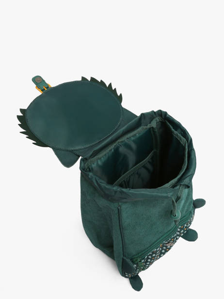 Mini Backpack Tann's Green ecole des tann's 645121 other view 3