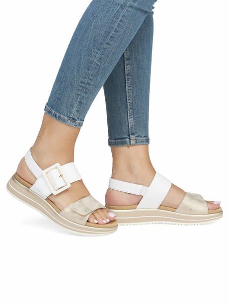 Sandals In Leather Remonte White accessoires 80 other view 1