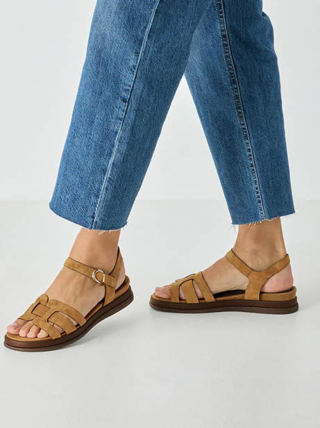 Sandals In Leather Tamaris Brown accessoires 46 other view 1