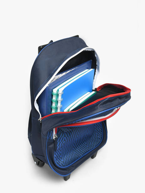 2-compartment Wheeled Schoolbag Paris st germain Blue psg 26AP204R other view 3
