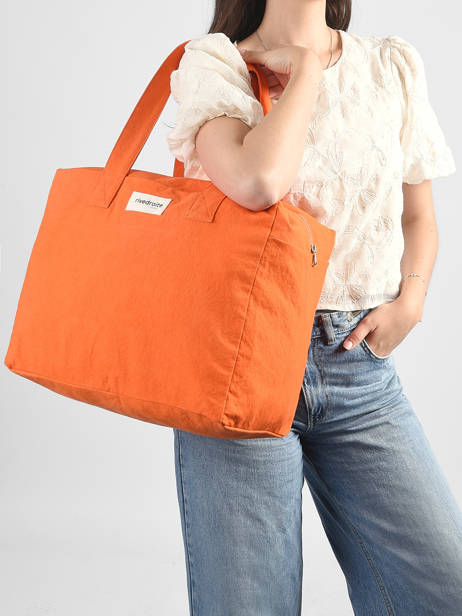 Shoulder Bag Célestins Recycled Coton Rivedroite Orange timeless CELESTIM other view 1