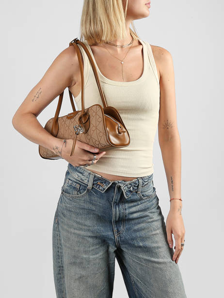 Sac Porté épaule Emblem Calvin klein jeans Beige emblem 4F3744G vue secondaire 1
