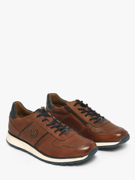 Sneakers En Cuir Bugatti Marron men 331APA03 vue secondaire 1