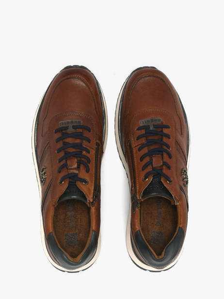 Sneakers En Cuir Bugatti Marron men 331APA03 vue secondaire 3
