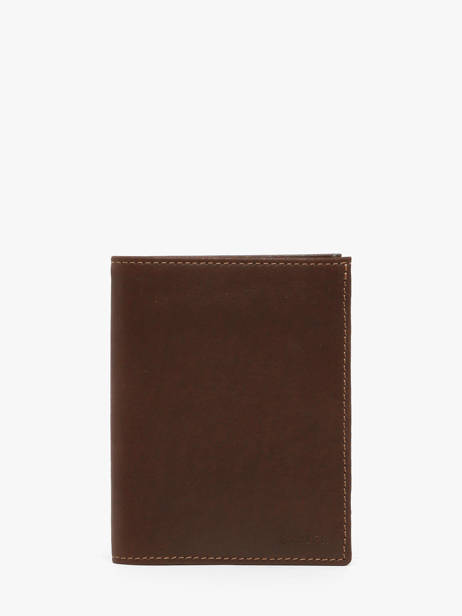 Wallet Leather Etrier Brown oil EOIL748