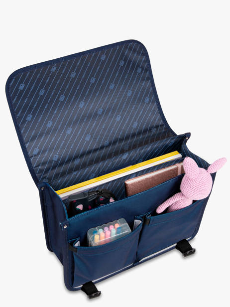 2-compartment Satchel Cabaia Blue school M other view 4