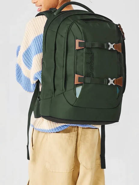 2-compartment Backpack Satch Green pack 1324 other view 1