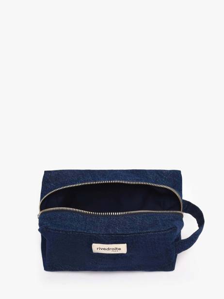 Recycled Cotton Tournelles Xl Zipped Pouch Rivedroite Blue timeless TOURXTIM other view 1