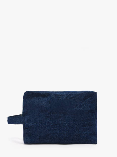 Recycled Cotton Tournelles Xl Zipped Pouch Rivedroite Blue timeless TOURXTIM other view 2