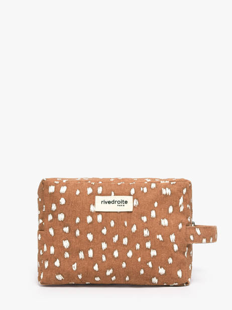 Recycled Cotton Tournelles Xl Doe Zipped Pouch Rivedroite Brown biche oh ma biche TOUXBICH
