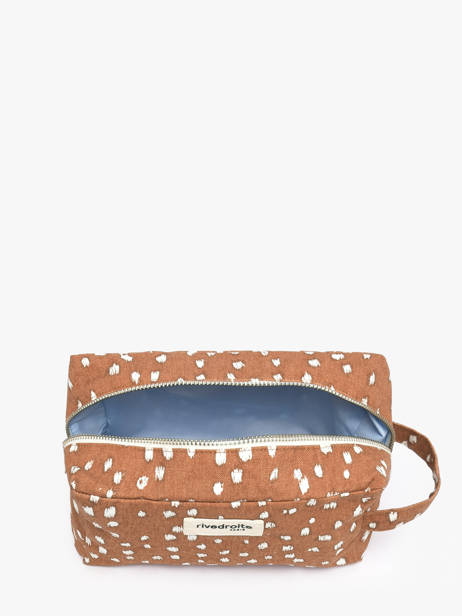 Recycled Cotton Tournelles Xl Doe Zipped Pouch Rivedroite Brown biche oh ma biche TOUXBICH other view 1