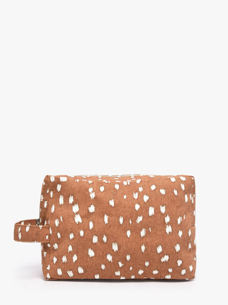 Recycled Cotton Tournelles Xl Doe Zipped Pouch Rivedroite Brown biche oh ma biche TOUXBICH other view 2