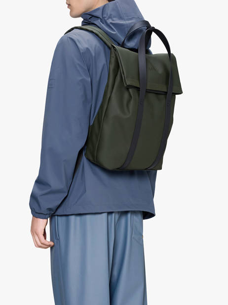 2 Way Tote Backpack Rains Green city 12940 other view 1
