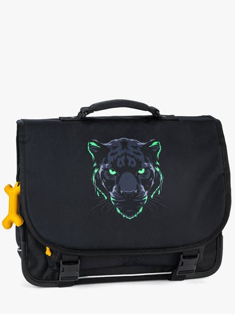 2-compartment Cedar Satchel Stones and bones Black boys B other view 2