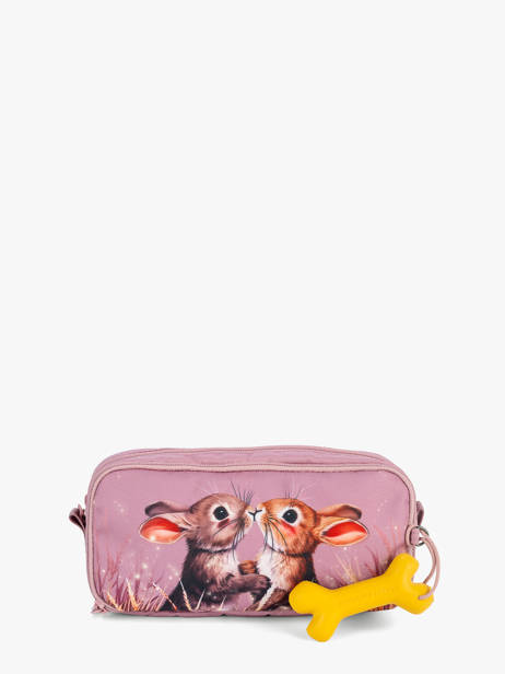 Pencil Case 3 Compartments Rowan 2.0 Stones and bones Pink girls G