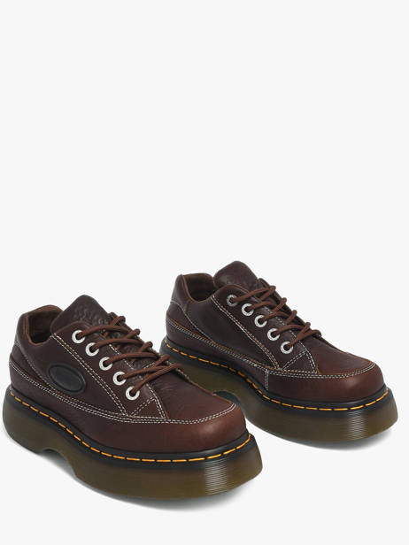 Platform Sneakers In Leather Dr martens Brown women 41129200 other view 2