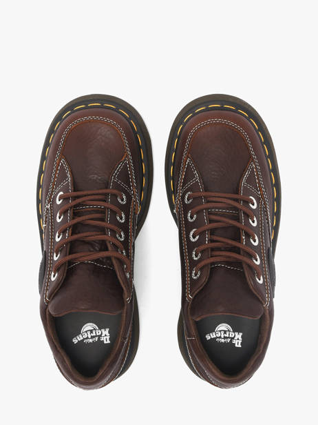 Platform Sneakers In Leather Dr martens Brown women 41129200 other view 4