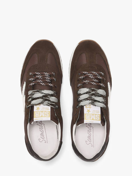 Sneakers June En Cuir Semerdjian Marron women JUNEE278 vue secondaire 4