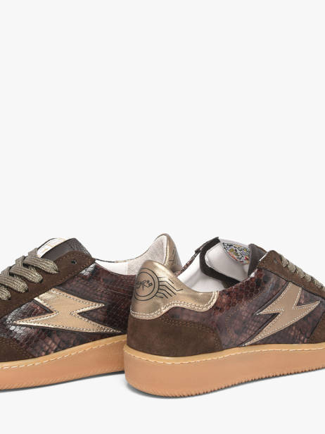 Sneakers Lee In Leather Semerdjian Green women LEEE445 other view 3