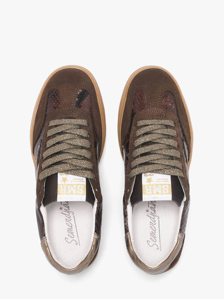 Sneakers Lee In Leather Semerdjian Green women LEEE445 other view 4
